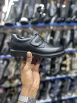 Crab Kids Black Faux Leather School Shoes - 2