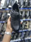 Crab Kids Black Faux Leather School Shoes - 3