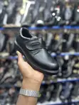 Crab Kids Black Faux Leather School Shoes - 5
