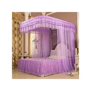 2 Stand Rail Design Mosquito Net - Purple