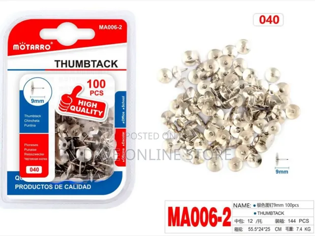 Otarro Metallic Thumbtacks (100 pcs) - 1