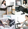 Multifunctional Laptop Table with Cooling Fans - 2