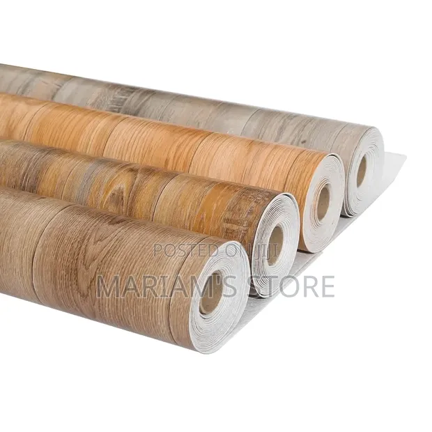 45cm x 10m PVC Wood Grain Textured Wallpaper Film - 1