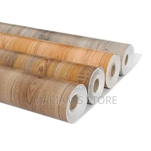 45cm x 10m PVC Wood Grain Textured Wallpaper Film