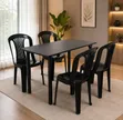 Wooden Restaurant Table and Chairs Set - 2