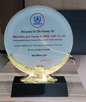 Customised Round Crystal Award with Gift Box