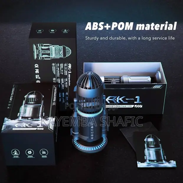LAMJIE RK-1 Rocket Desktop Fan with Mist & RGB Lights - 1