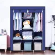 3-Column Portable Fabric Wardrobe with Cover - 2