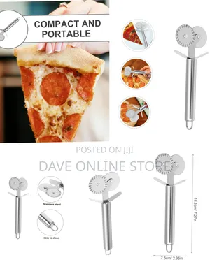 Double-Headed Stainless Steel Pizza Cutter & Pastry Wheel