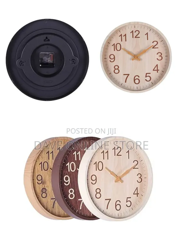 12-Inch Minimalist Wooden Wall Clock - 1