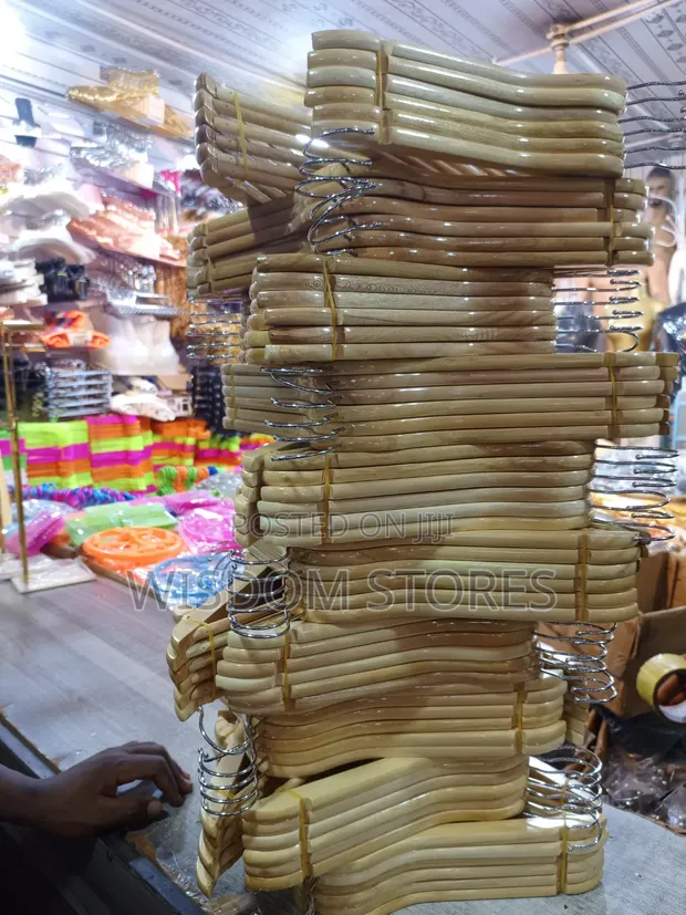Solid Wooden Clothes Hangers - 12 Pcs - 1