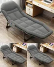 Heavy-Duty Single Folding Bed with Reclining Frame - 1
