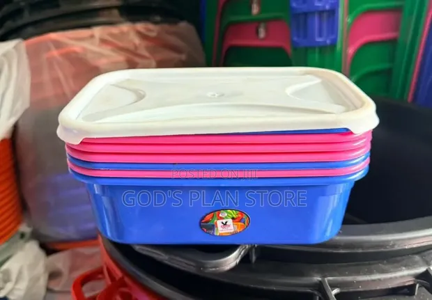 Colorful Plastic Lunch Box - 1