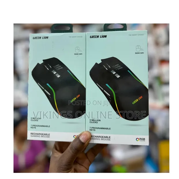 Green Lion Rechargeable Gaming Mouse - 1