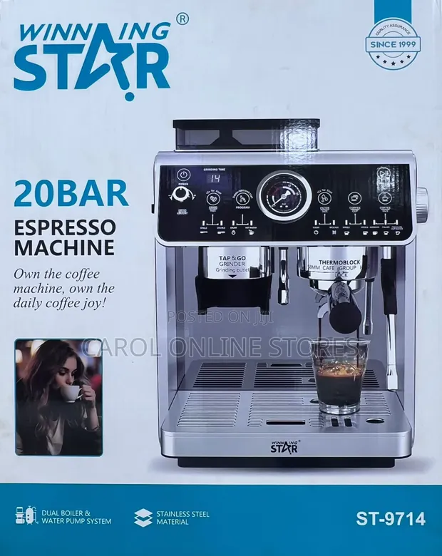 Winningstar ST-9714 Espresso Machine with Grinder - 1