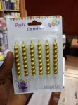 6pcs Metallic Gold Spiral Birthday Candles - 1