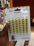 6pcs Metallic Gold Spiral Birthday Candles - 2