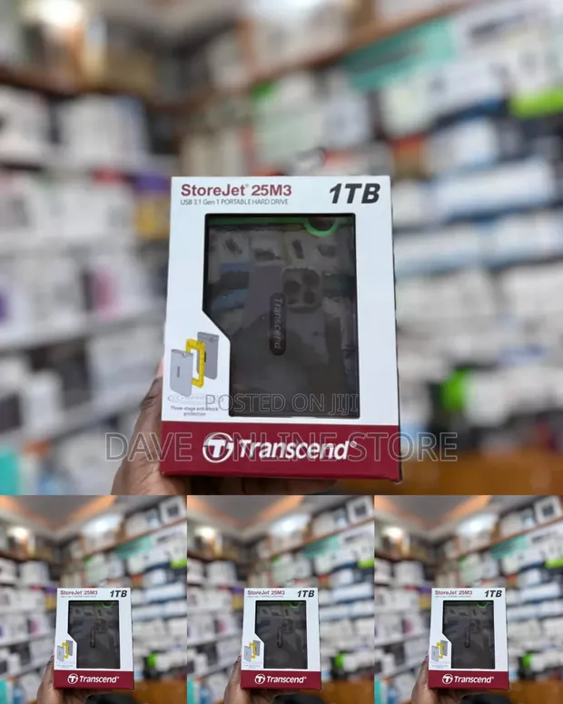 Transcend StoreJet 25M3 1TB Portable Hard Drive - 1