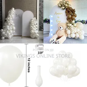 12 Inch Matte Balloons - White Ivory (100 Pieces)