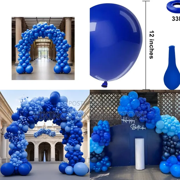 12 Inch Matte Balloons (100 Pieces) - Blue - 1