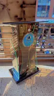 Light Brownish Podium with Glass Accents - 2