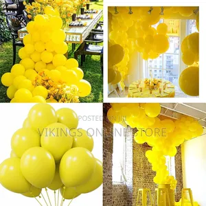 100 Pieces Round Yellow Balloons (12 Inch)