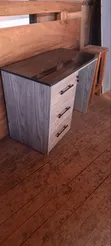 Office Table with Marble Top and 3 Drawers - 1