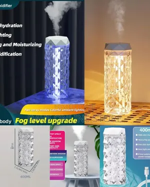 Brand New Crystal Lamp Air Humidifier with LED Night Light