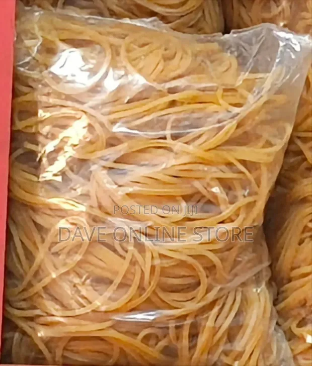 Bulk Yellow Natural Elastic Rubber Bands - 1
