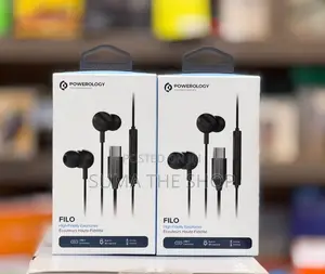 Powerology Filo High-Fidelity Wired Earphones with USB-C
