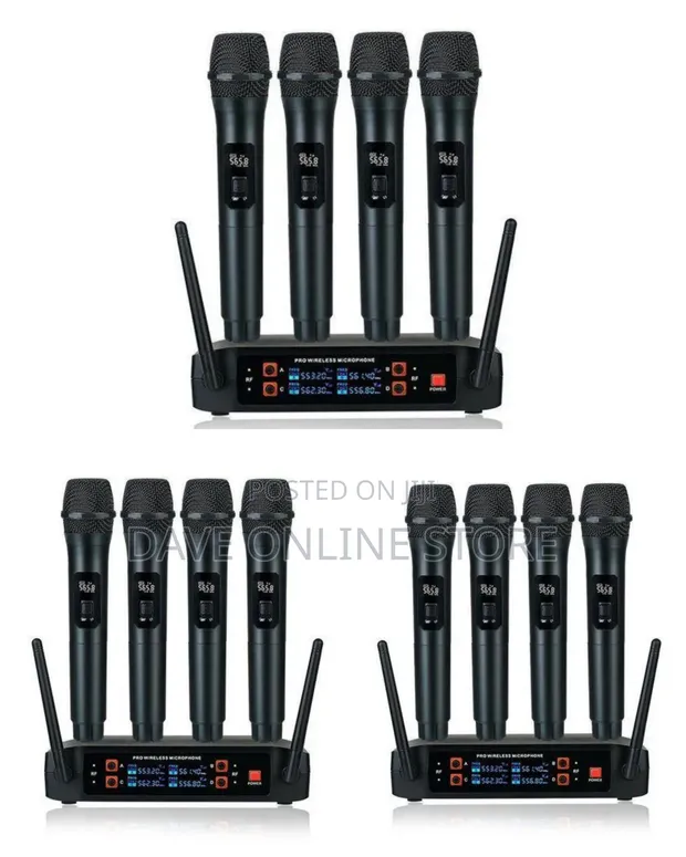 Generic 4-Channel Professional Wireless Microphone System - 1