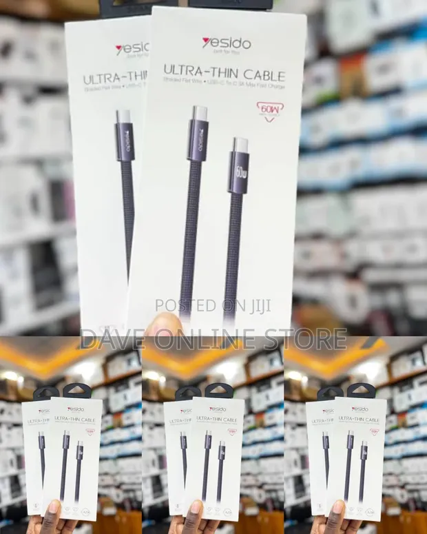 Yesido CA206 Ultra-Thin USB-C to USB-C Cable - 1