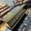 Black and Gold Center Table with Glass Top - 3