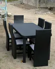 Black Dining Table for 6 Seater - 3