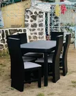 Black Dining Table for 6 Seater - 4