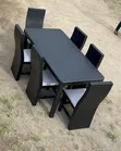 Black Dining Table for 6 Seater - 5