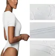Women's Short Sleeve Bodysuit - 2
