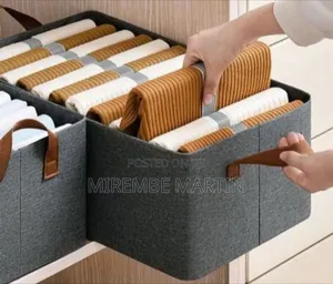 Stylish Fabric Storage Cube Basket with Compartments - Multicolor