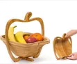 Collapsible Wooden Fruit Basket and Serving Dish - 1