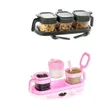Elegant 3-Piece Dry Food & Spice Storage Set with Serving Tray - 2