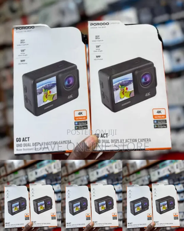 Porodo Go Act UHD Dual Display Action Camera - 1