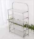 Modern 4-Tier Stainless Steel & Clear Acrylic Display Shelf - 1