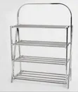 Modern 4-Tier Stainless Steel & Clear Acrylic Display Shelf - 3