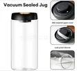 Two Modern Airtight Glass Canisters (1200ml & 1800ml) - 1
