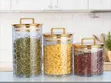 Set of 3 Decorative Glass Storage Jars - 2