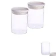 Two Modular Airtight Clear Plastic Food Storage Canisters (620ml) - 2