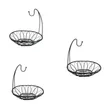 Decorative Metal Fruit Basket with Banana Hanger - 1