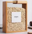 Bamboo Grain Dispenser with Tilt-Pour Lid - 2