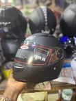 Black Full-Face Motorcycle Helmet - 1