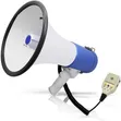 Professional 50W Handheld Megaphone with Mic & Siren - 1